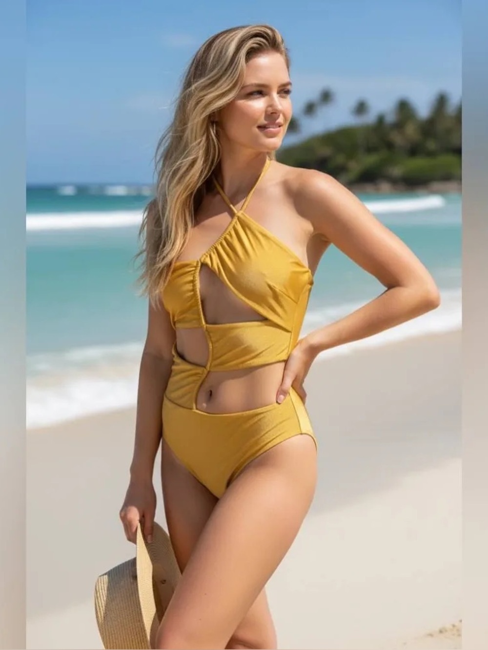 Multiple sizes! Riot Swim Warm Yellow Biscayne One-Piece Swimsuit
